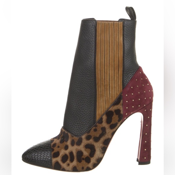Christian Louboutin Leather and Suede Boots - Picture 3 of 5